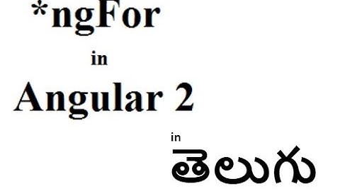 *NgFor Directive in angular 2