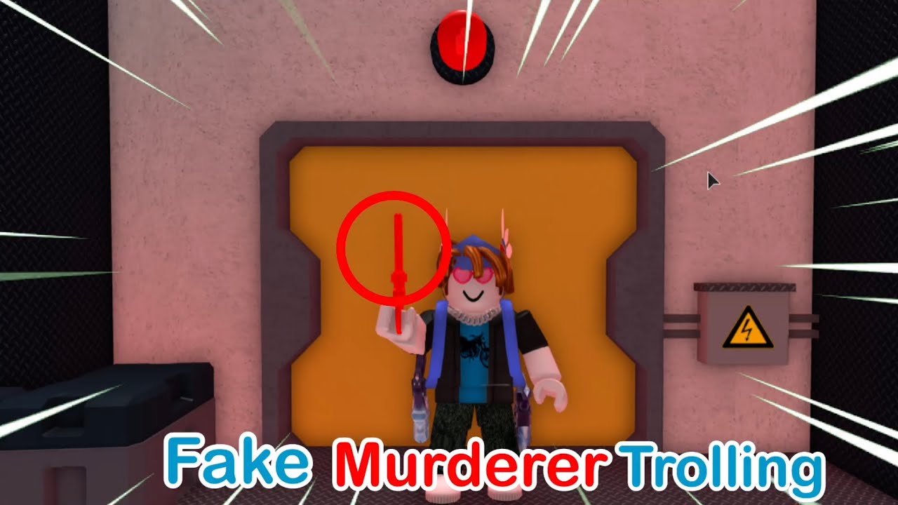FAKE MURDERER trolling in Roblox Murder Mystery 2 - YouTube