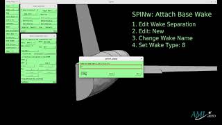 VSAERO and SPINw demo: Process of attaching a base wake
