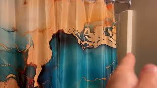 Feelyou Gold Blue Marble Bath Curtain Modern Marble Aesthetic Shower Curtain Review