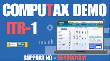 CompuTax Software Demo, How to file salary return ITR1 through computax software. incometax return