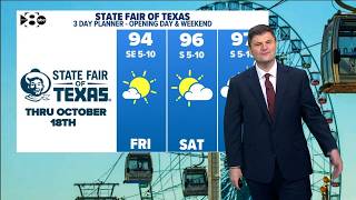 WFAA Weather: State Fair of Texas opening day forecast