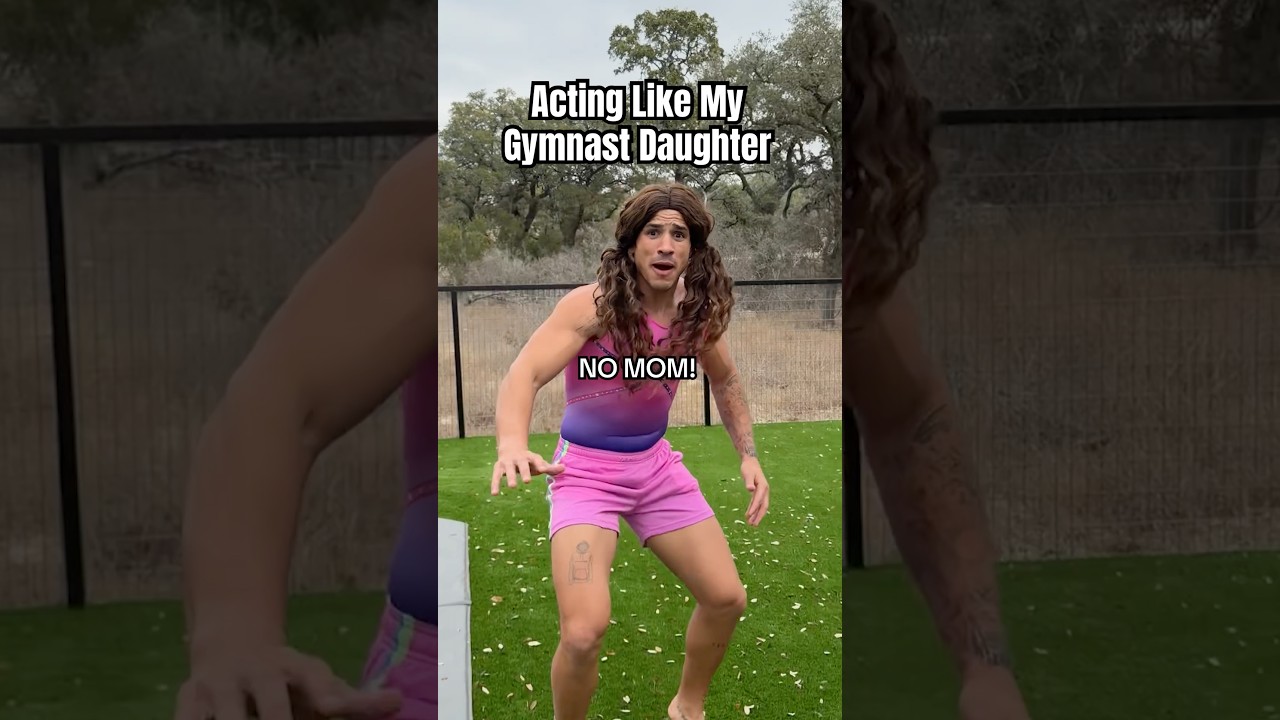Acting Like My Gymnast Daughter In Homeschool!!!😂 #shorts #relatable #funny #family