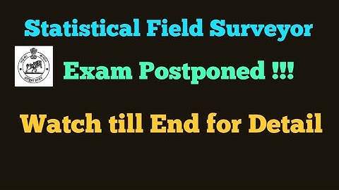 OSSSC Statistical field Surveyor Exam 2021 postponed !!!!
