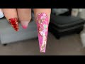 Easy Pink Encapsulated Glitter Nail Art Design | Spreading love 💕
