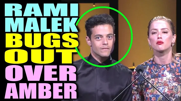 Rami Malek BUGS OUT After Amber Heard Stumbles Spe...