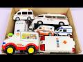 走る走るいっぱい走る、救急車ミニカー坂道走る。走行テスト！Running, running, ambulance miniature car hill running. driving test!