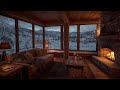 Serene Winter Scene | Soft Lighting &amp; Fireplace Warmth for Relaxation