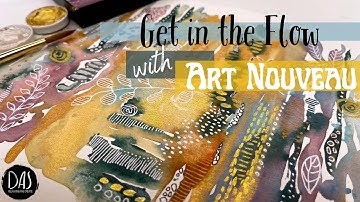 Mark Making over Watercolor - explore intuitive art with beautiful wet in wet loose techniques