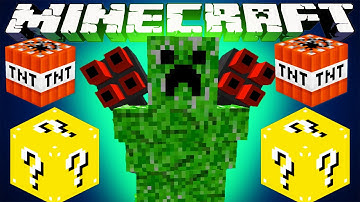 Minecraft Mods : LUCKY BLOCK BOSS CHALLENGE - Beast Creeper!