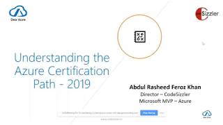 The Azure Certification Path for 2019 | Dear Azure | AZ-INDIA