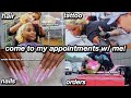 vlog: come to my appointments with me! new tattoo, silk press, acrylic nails, orders & more stuff!!!