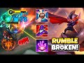 RUMBLE IS SUPER STRONG ON TOP AND BURNS THE ENEMY  SO BAD! WILD RIFT (RUNES &amp; BUILD)