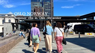 OSLO NORWAY, SummerVibe in Oslo City☀️🇳🇴 Virtual Walking Tour 4K!!