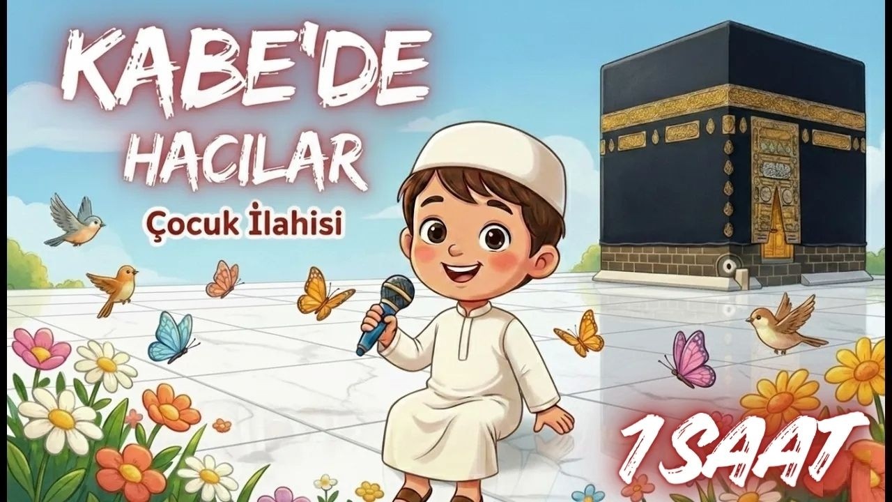 Kâbe'de Hacılar Hû Der Allah 🕋 | Çocuk İlahileri | Dini Çocuk Şarkısı | Ömercik -1 SAAT