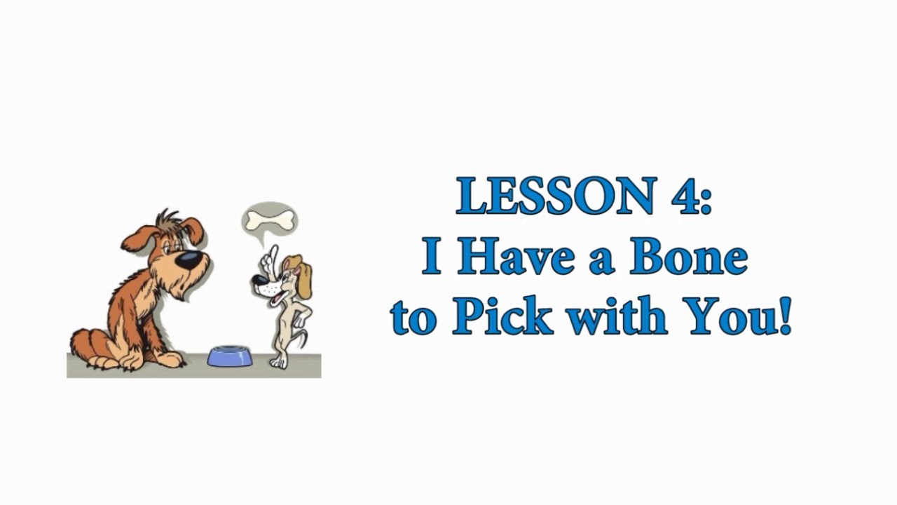 EASY AMERICAN IDIOMS Lesson 4 I Have A Bone To Pick With You YouTube easy-american-idioms-lesson-4-i-have-a-bone-to-pick-with-you-youtube