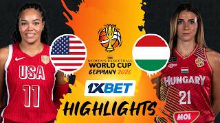 AS 🇺🇸 mendominasi Hungaria untuk melaju ke Semifinal! | Sorotan 1XBET | FIBA Women's World Cup 2026 screenshot 2