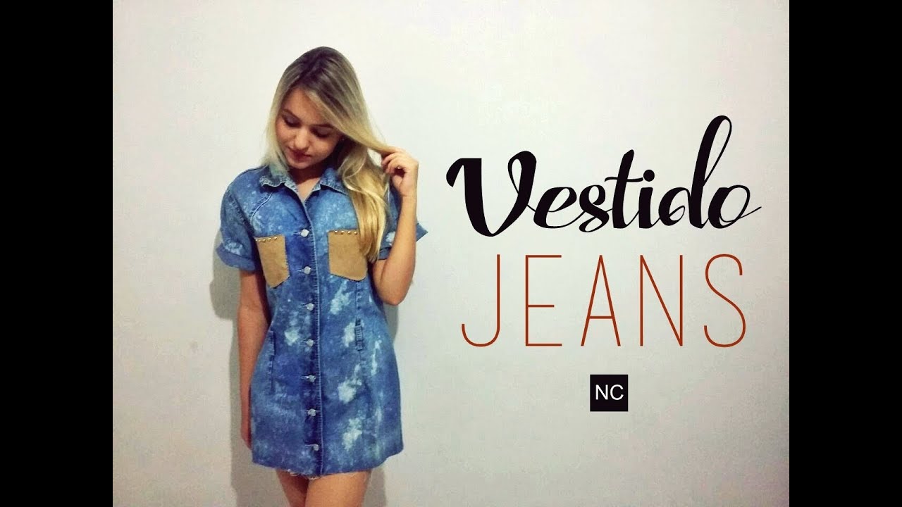 custumizar vestido jeans