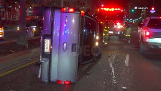 Vehicle Rescue Causes Traffic Delays in Front of Convention Center in Marina