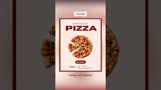 Minimalistic Pizza poster design #shorts #canva #tutorial #ytshorts #design