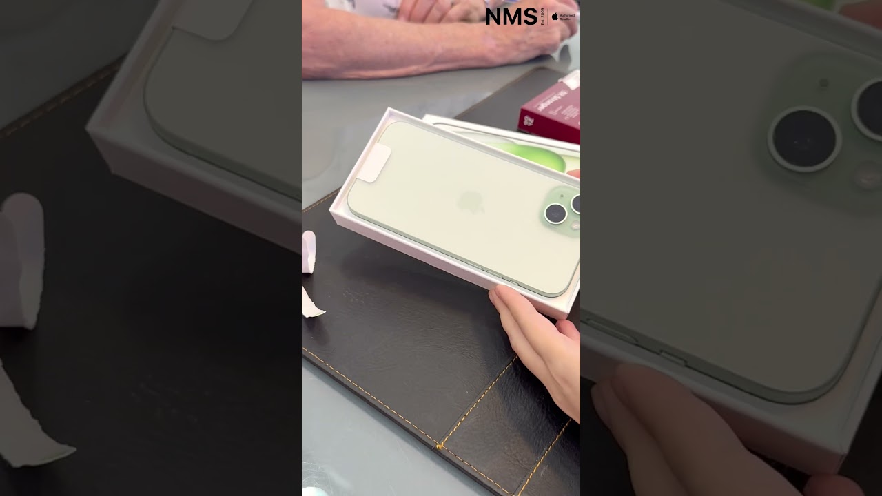 Let's unbox the uniquely green iPhone 15 Plus #apple #iphone #nms
