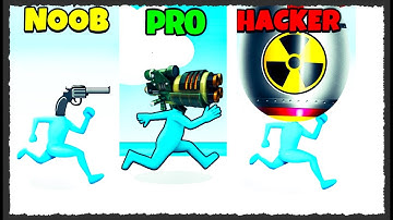 Gun Head Run All levels | noob vs pro vs hacker | Playing Gun Head Run Game