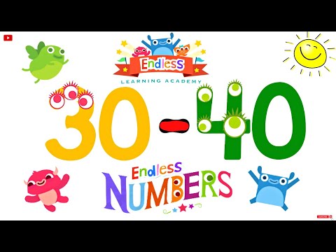 Endless Numbers 30 - 40 | Meet Number Thirty to Forty | Fun Learning for Kids