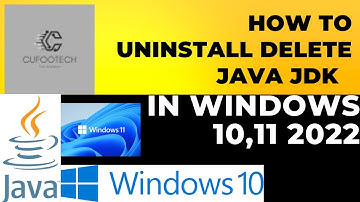 How to DELETE, UNISTALL REMOVE JAVA JDK on Windows 10, 11 2022