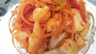Салат из ЦВЕТНОЙ КАПУСТЫ.По корейски. Салат из ЦВЕТНОЙ КАПУСТЫ.По корейски.