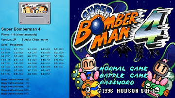 Super Bomberman 4 (SNES) Playthrough