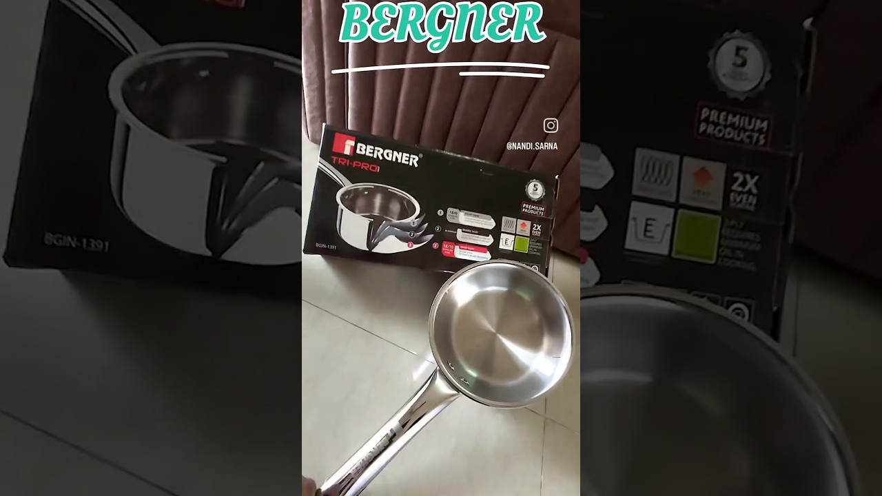 Amazon finds - BERGNER Stainless steel TRI-PRO TEA-PAN Unboxing Under Rs. 900 /- 