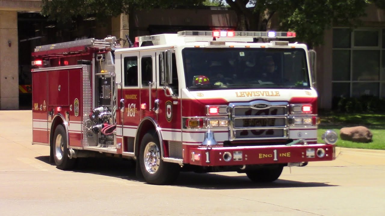 Lewisville Fire Dept. Engine 161 responding YouTube