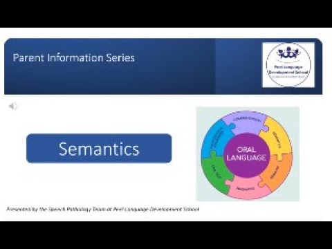Semantics - Parent information video - YouTube