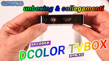 DCOLOR TV BOX nuovo Decoder Digitale Terrestre DVB-T2 - Unboxing & Collegamenti alla TV