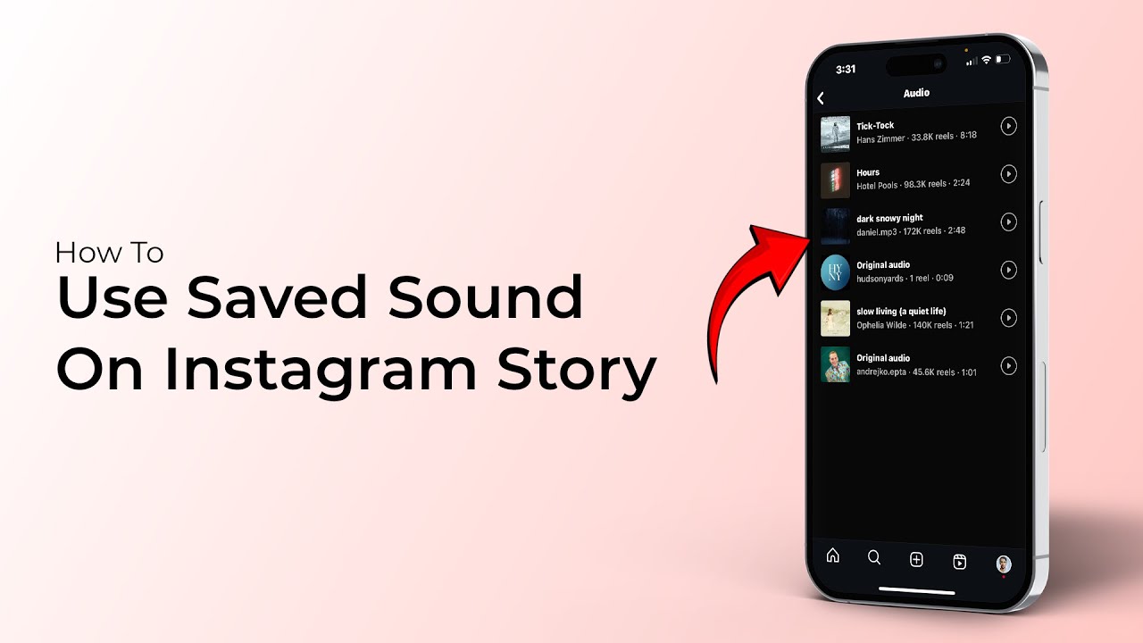 how-to-use-saved-audio-on-instagram-on-story-youtube