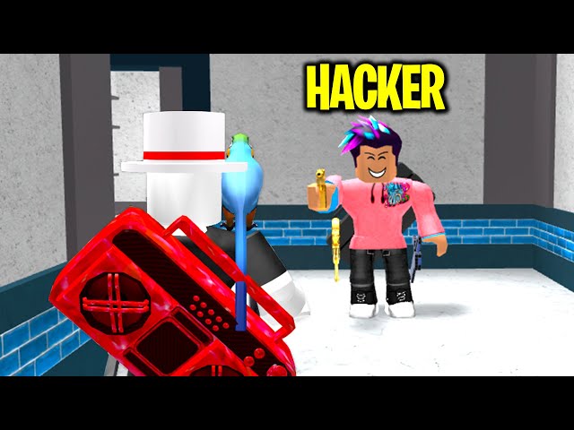 I Found A Hacker In Murder Mystery 2 Roblox Youtube - como ser hacker no roblox no jailbreak