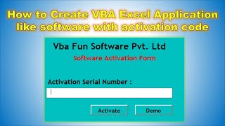 How to Create VBA Excel Project like software with activation code screenshot 3