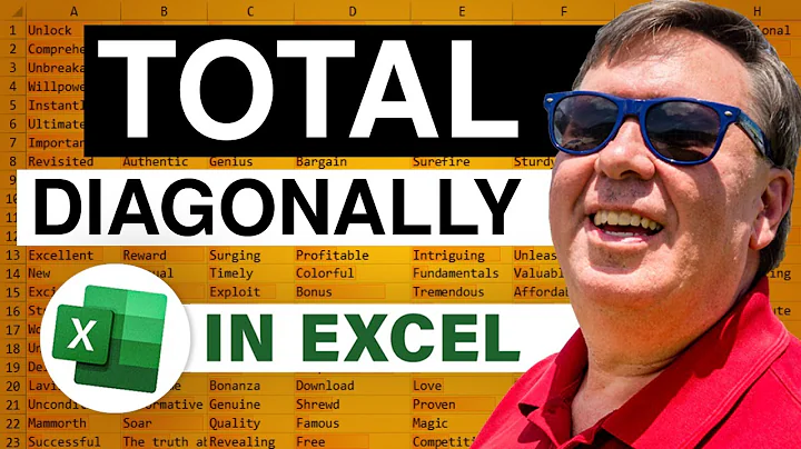 Excel - Can you Total that Diagonally in Excel - Episode 670