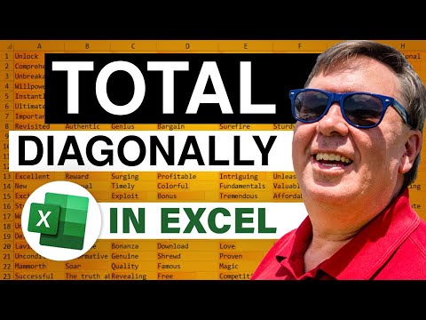 Excel - Can you Total that Diagonally in Excel - Episode 670
