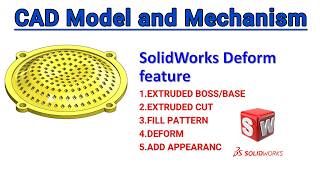 Solidworks  Deform  Feature  || Solidworks tutorial for beginners || Advanced features in solidworks Wealth