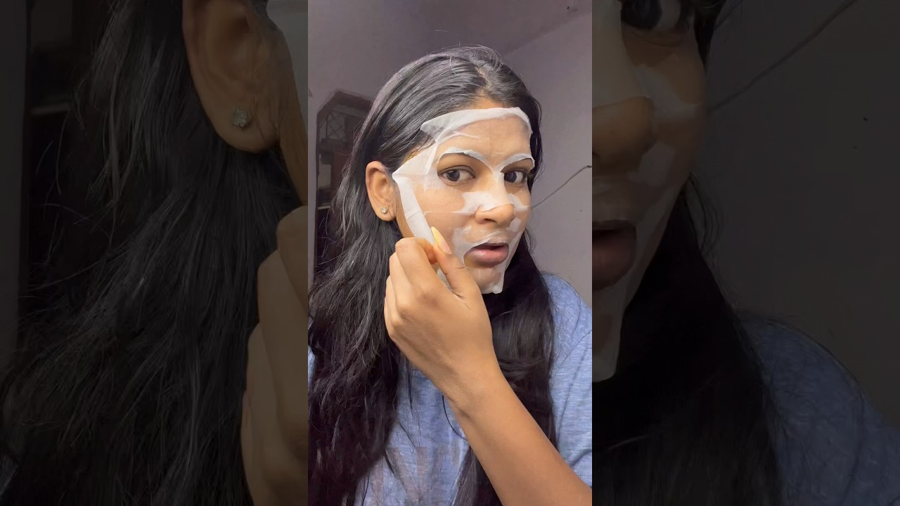 Does this SheetMask work✅or Not❌😰#sheetmaskreview#koreanskincare#glassskin#charcoalmask#makeuphacks