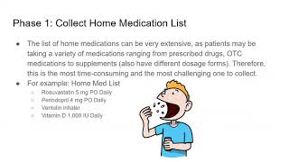 PHAR 215 Medication Reconciliation