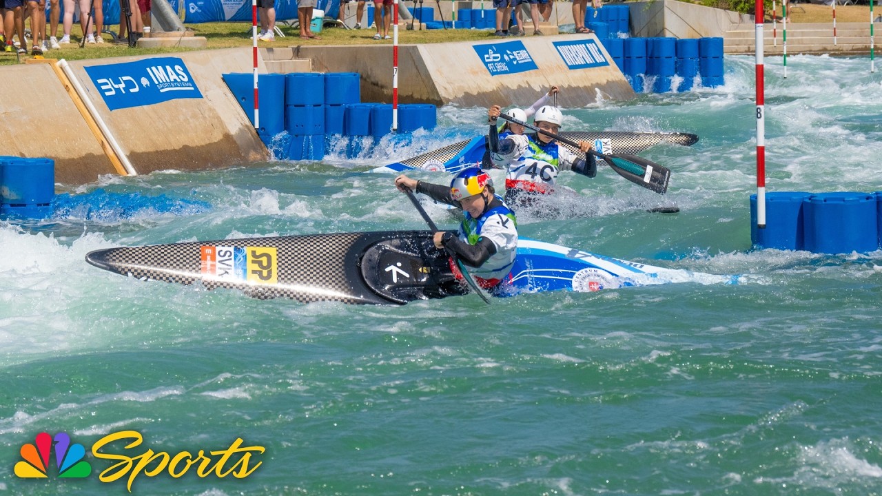 Highlights: 2026 ICF Canoe Slalom Worlds, Women's Canoe Team gold medal run | NBC Sports