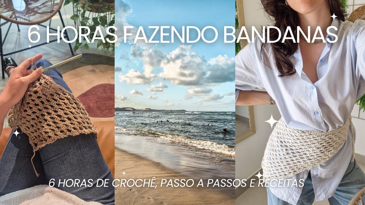 6 ЧАСОВ ВЯЗАНИЯ КРЮЧКОМ!! - Сколько бандан я связала? (Видеоблог, пошаговое руководство, ярмарка ...