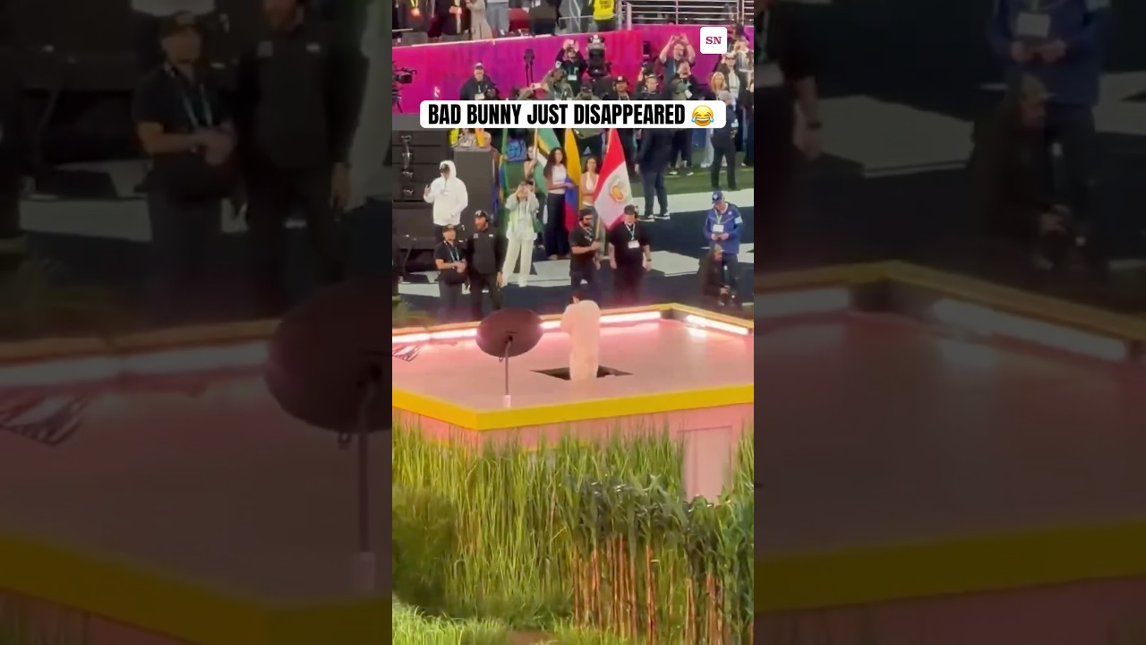 Bad Bunny goes in hole at halftime show