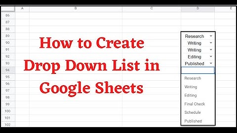 How to Create Drop Down List in Google Sheets for Multiple Selection