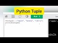 Tuple in Python...