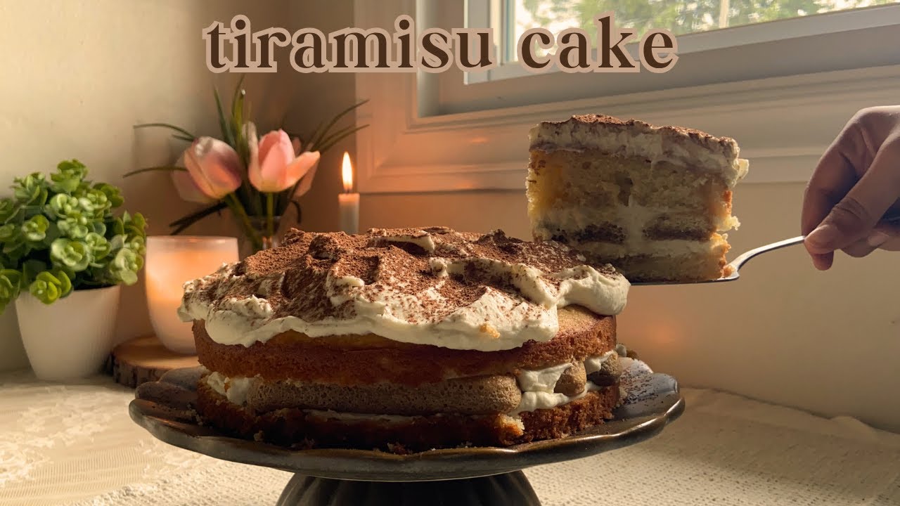 Creamy Tiramisu Cake ♡ Bake With Me