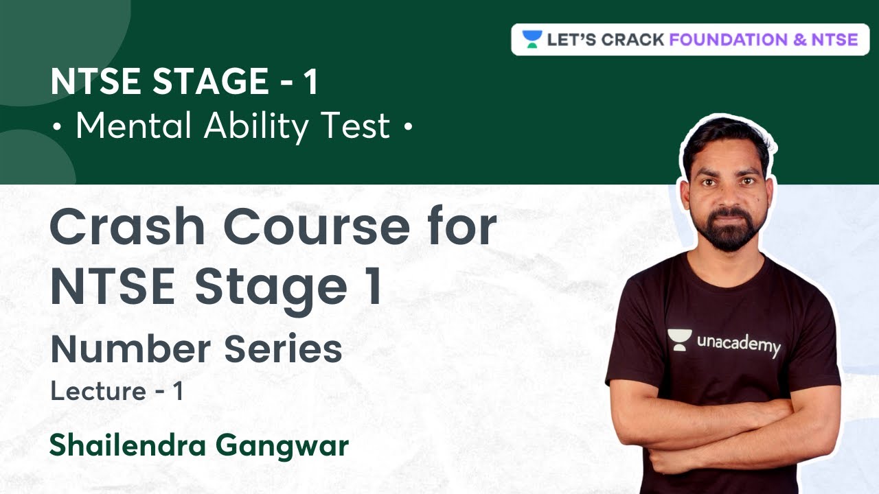 Crash Course NTSE Stage 1: Number Series | L1 | Mental Ability Test | Shailendra Gangwar