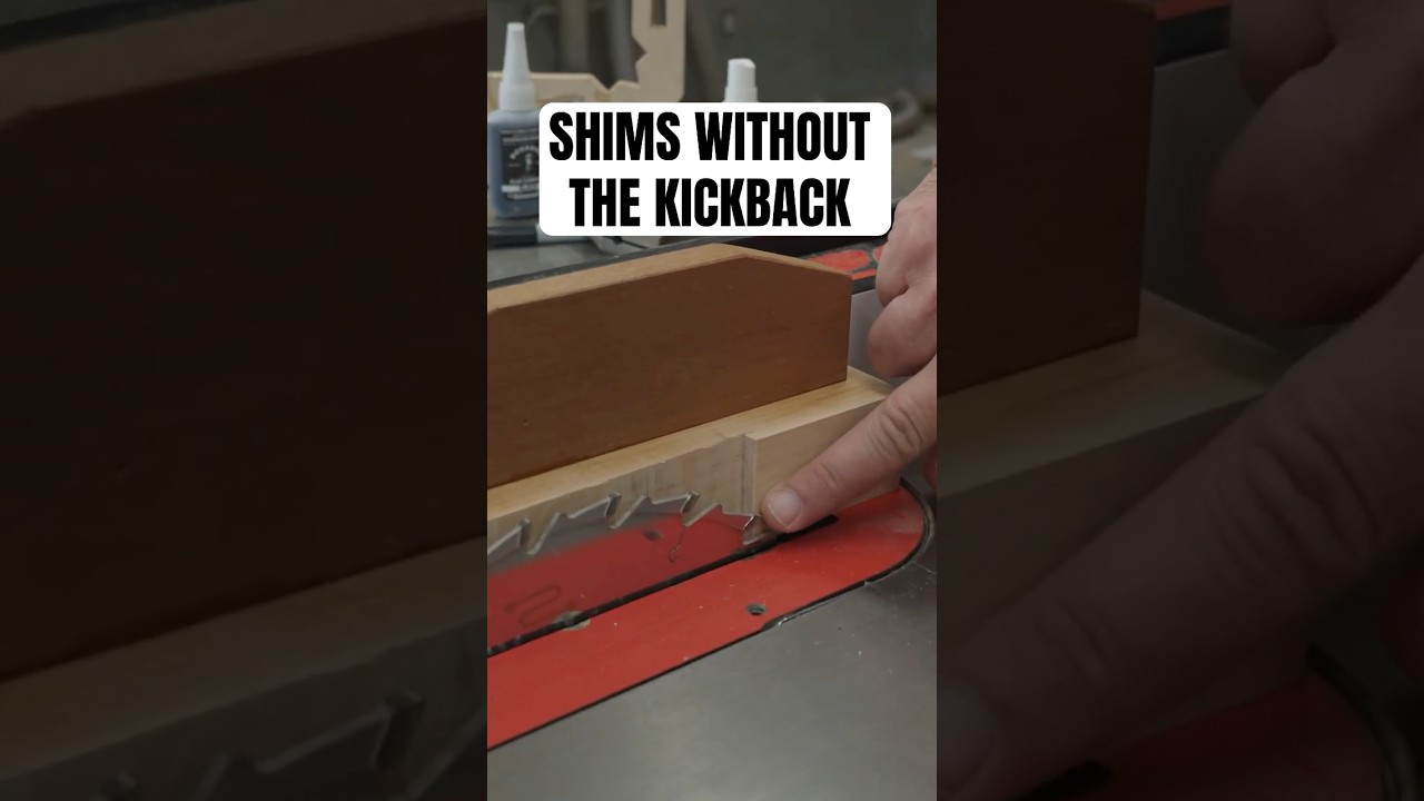 The Safest Way to Cut Shims on Your Table Saw #woodworking #shorts #safety